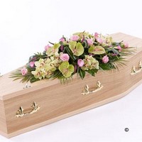 Rose, Orchid and Calla Lily Casket Spray *