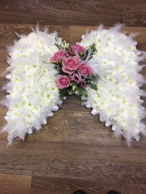 Angel Wings Funeral Tribute | Unique Funeral Service Display