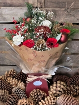 FESTIVE Christmas Hand tied Bouquet